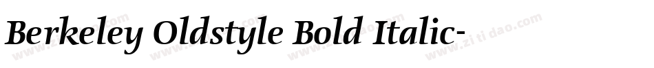 Berkeley Oldstyle Bold Italic字体转换